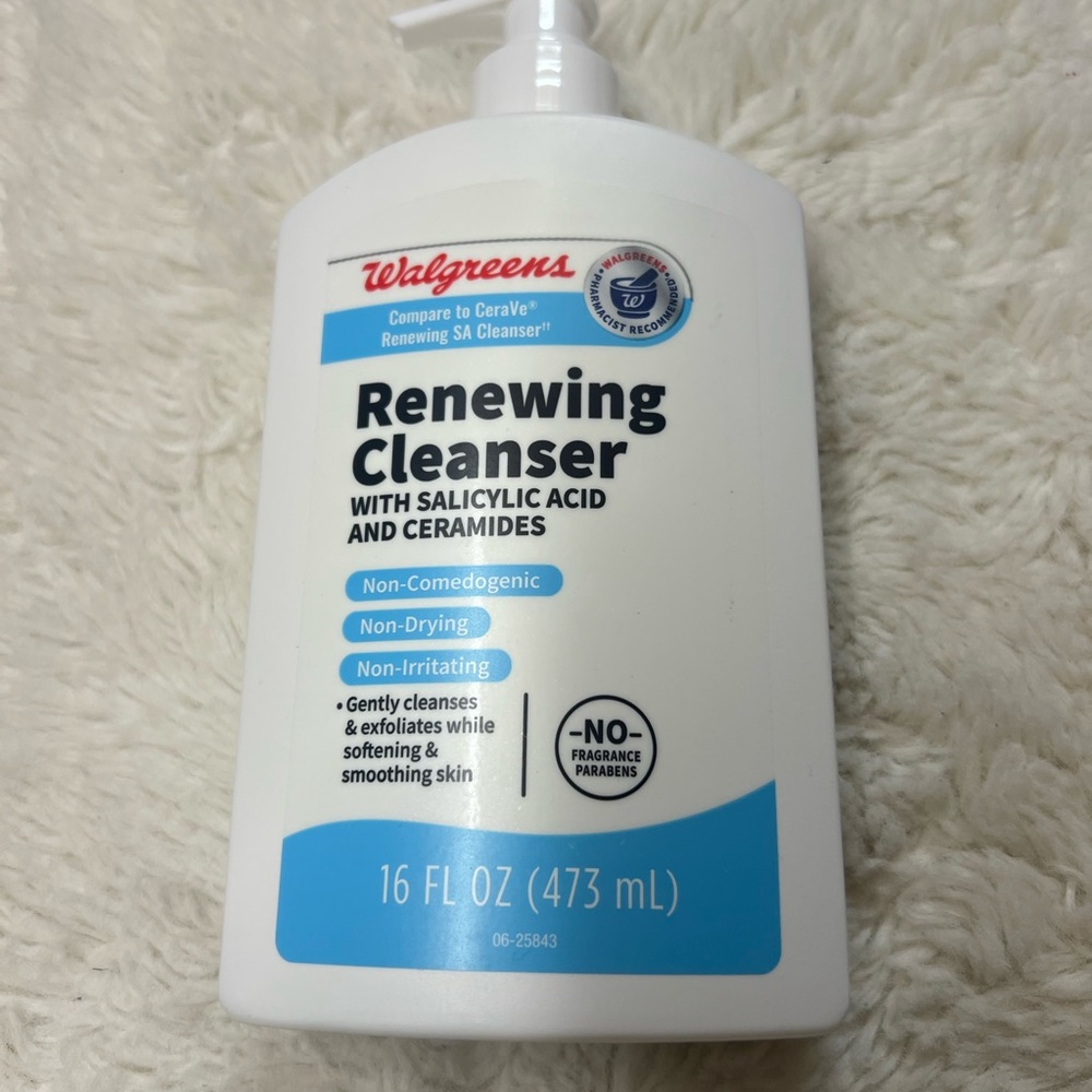 Walgreens Renewing Cleanser 16 Oz  With Salicylic Acid And Ceramides New